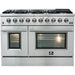 Forno 48 in. Dual Fuel Range + Wall Mount Range Hood + Dishwasher Appliance Package