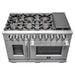 Forno 48-Inch Capriasca Gas Range with 8 Burners, 160,000 BTUs, & French Door Gas Oven in Stainless Steel (FFSGS6460-48)