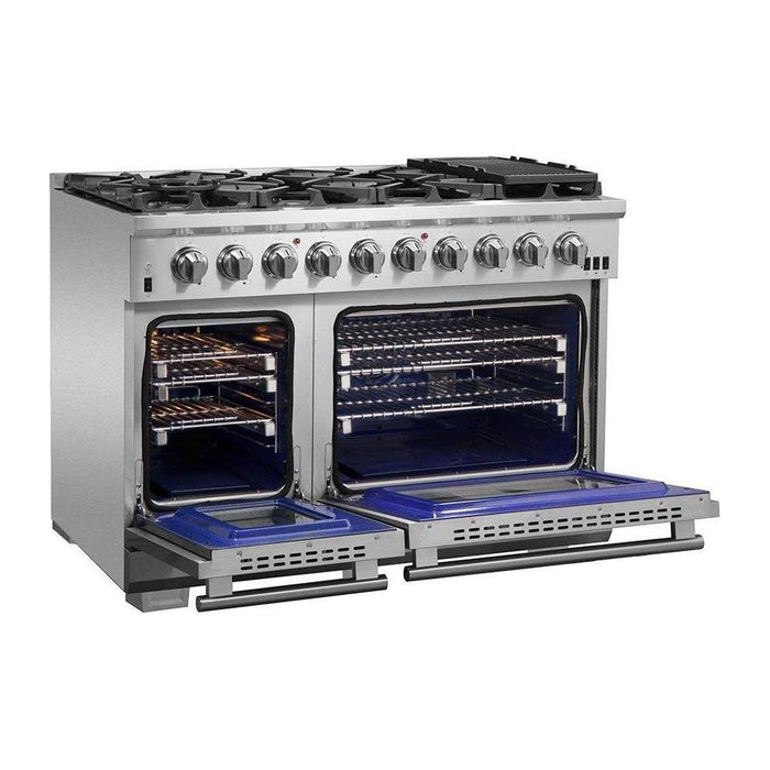 Forno 48-Inch Capriasca Gas Range with 8 Burners and 160,000 BTUs (FFSGS6260-48)