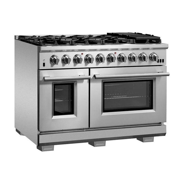 Forno 48-Inch Capriasca Gas Range with 8 Burners and 160,000 BTUs (FFSGS6260-48)