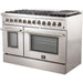Forno Kitchen Appliance Packages Forno 48 Inch Dual Fuel Range, Wall Mount Range Hood and Microwave Drawer Appliance Package