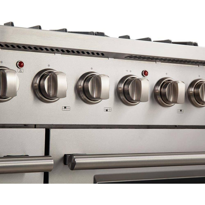Forno Ranges Forno 48-Inch Galiano Gas Range with 8 Burners and Reversible Griddle in Stainless Steel (FFSGS6244-48)
