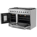 Forno Ranges Forno 48-Inch Galiano Gas Range with 8 Gas Burners, 107,000 BTUs, & French Door Gas Oven in Stainless Steel (FFSGS6444-48)