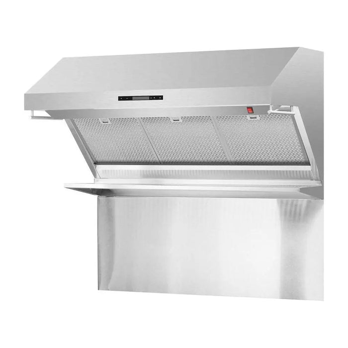 Forno 48 Inch Gas Burner/Electric Oven Pro Range, Wall Mount Range Hood and Dishwasher Appliance Package