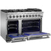 Forno Kitchen Appliance Packages Forno 48 Inch Pro Gas Range, Wall Mount Range Hood and Refrigerator Appliance Package