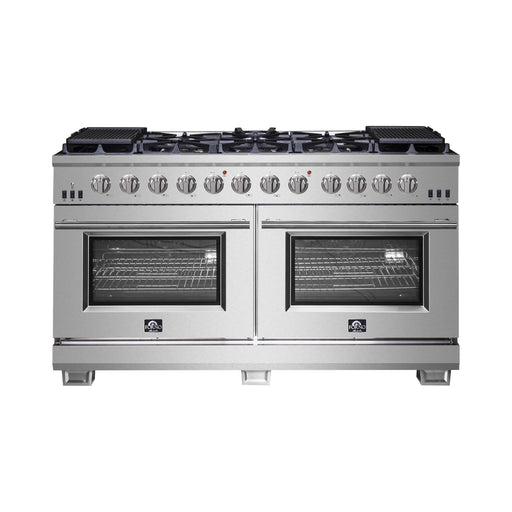 Forno Ranges Forno 60-Inch Capriasca Gas Range with 10 Burners and 200,000 BTUs (FFSGS6260-60)