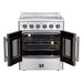 Forno Galiano 30-Inch French Door Electric Range with Convection Oven in Stainless Steel (FFSEL6917-30)