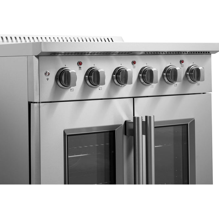 Forno Ranges Forno Galiano 30-Inch French Door Electric Range with Convection Oven in Stainless Steel (FFSEL6917-30)