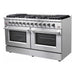 Forno Galiano 60-Inch Gas Range with 10 Burners in Stainless Steel (FFSGS6244-60)