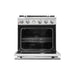 Forno Livorno Alta Qualita 30-Inch Gas Range with 4 Burners & Temperature Gauge in Stainless Steel FFSGS6228-30S