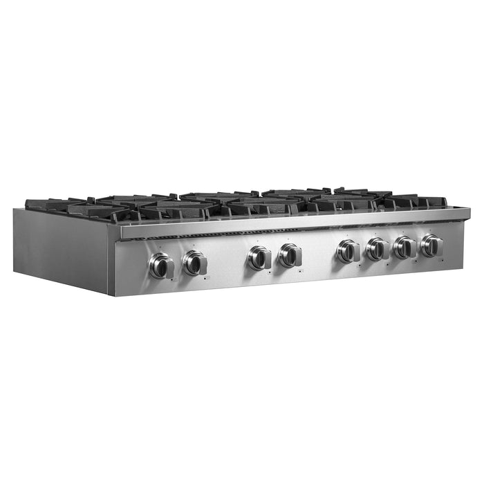 Forno Rangetops Forno Lseo 48-Inch Gas Range top, 8 Burners, Griddle in Stainless Steel (FCTGS5737-48)