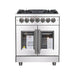 Forno Ranges Forno Massimo 30-Inch Freestanding French Door Dual Fuel Range in Stainless Steel (FFSGS6325-30)