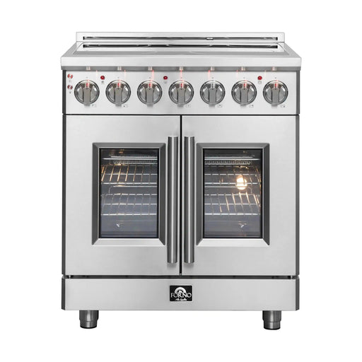 Forno Massimo 30-Inch Freestanding French Door Electric Range in Stainless Steel (FFSEL6955-30)