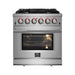 Forno Massimo 30-Inch Freestanding Gas Range in Stainless Steel (FFSGS6239-30)