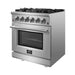 Forno Massimo 30-Inch Freestanding Gas Range in Stainless Steel (FFSGS6239-30)