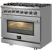 Forno Massimo 36-Inch Freestanding Dual Fuel Range in Stainless Steel FFSGS6125-36