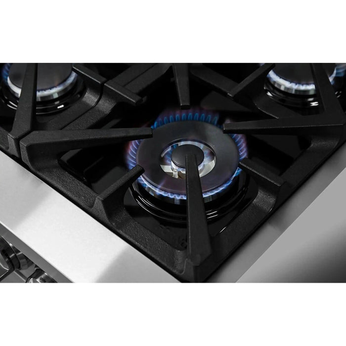 Forno Massimo 36-Inch Freestanding Dual Fuel Range in Stainless Steel FFSGS6125-36