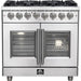 Forno Ranges Forno Massimo 36-Inch Freestanding French Door Dual Fuel Range in Stainless Steel (FFSGS6325-36)