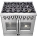 Forno Ranges Forno Massimo 36-Inch Freestanding French Door Dual Fuel Range in Stainless Steel (FFSGS6325-36)