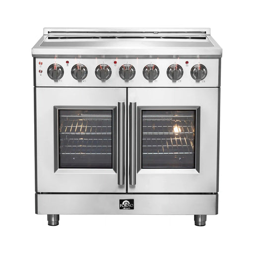 Forno Ranges Forno Massimo 36-Inch Freestanding French Door Electric Range in Stainless Steel FFSEL6955-36