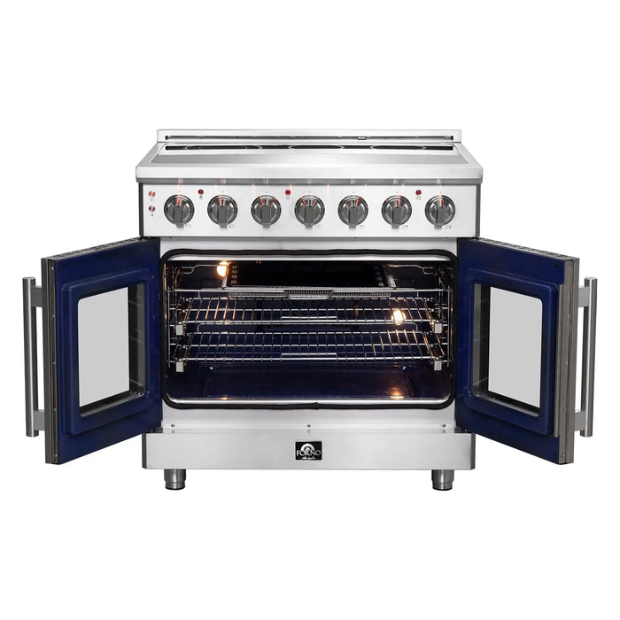 Forno Ranges Forno Massimo 36-Inch Freestanding French Door Electric Range in Stainless Steel FFSEL6955-36