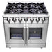 Forno Ranges Forno Massimo 36-Inch Freestanding French Door Gas Range in Stainless Steel (FFSGS6439-36)