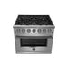 Forno Massimo 36-Inch Freestanding Gas Range in Stainless Steel (FFSGS6239-36)