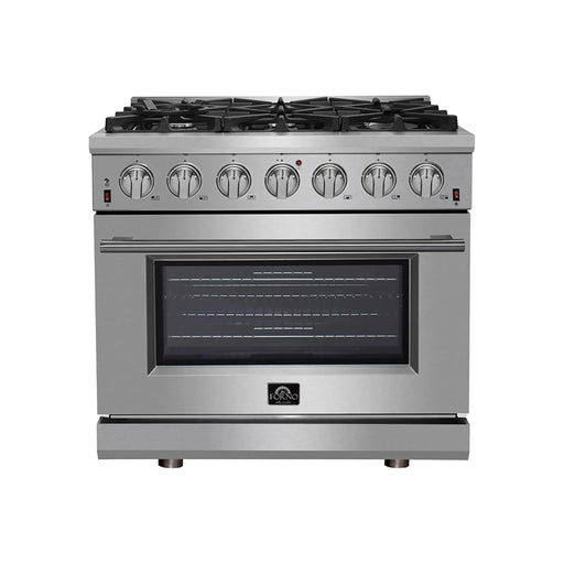 Forno Ranges Forno Massimo 36-Inch Freestanding Gas Range in Stainless Steel (FFSGS6239-36)