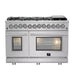 Forno Ranges Forno Massimo 48-Inch Freestanding Dual Fuel Range in Stainless Steel (FFSGS6125-48)
