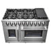 Forno Massimo 48-Inch Freestanding French Door Gas Range in Stainless Steel (FFSGS6439-48)