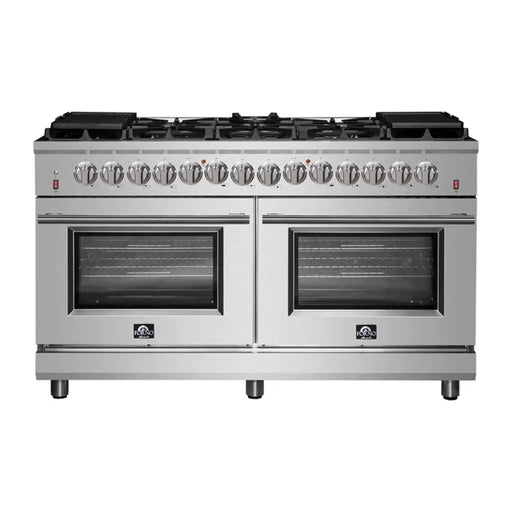 Forno Massimo 60-Inch Freestanding Dual Fuel Range in Stainless Steel (FFSGS6125-60)