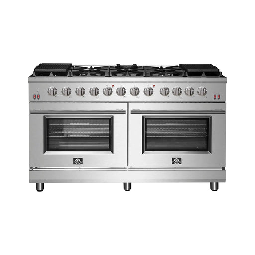 Forno Massimo 60-Inch Freestanding Gas Range in Stainless Steel (FFSGS6239-60)