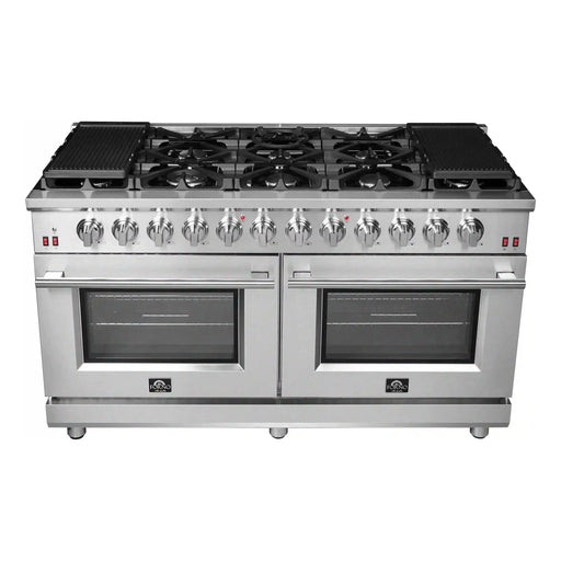 Forno Massimo 60-Inch Freestanding Gas Range in Stainless Steel (FFSGS6239-60)