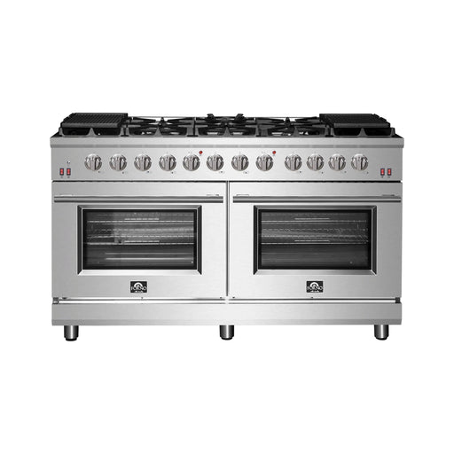Forno Ranges Forno Massimo 60-Inch Freestanding Gas Range in Stainless Steel (FFSGS6239-60)