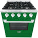 Hallman 30 In. Gas Range, Emerald Green with Chrome Trim - Bold Series, HBRG30CMGN