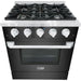 Hallman 30 In. Propane Gas Range, Black Titanium with Chrome Trim - Bold Series, HBRG30CMBT-LP