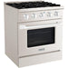 Hallman 30 In. Range with Gas Burners and Electric Oven, Stainless Steel with Chrome Trim - Bold Series, HBRDF30CMSS