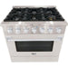 Hallman 36 In. Gas Range, Stainless Steel with Chrome Trim - Bold Series, HBRG36CMSS