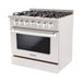 Hallman 36 In. Propane Gas Range, Stainless Steel with Chrome Trim - Bold Series, HBRG36CMSS-LP