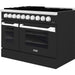 Hallman 48 In. Gas Range, Matte Graphite with Chrome Trim - Bold Series, HBRG48CMMG