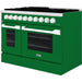 Hallman 48 In. Range with Gas Burners and Electric Oven, Emerald Green with Chrome Trim - Bold Series, HBRDF48CMGN