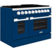 Hallman 48 In. Range with Propane Gas Burners and Electric Oven, Blue with Chrome Trim - Bold Series, HBRDF48CMBU-LP