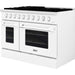 Hallman 48 In. Range with Propane Gas Burners and Electric Oven, White with Chrome Trim - Bold Series, HBRDF48CMWT-LP