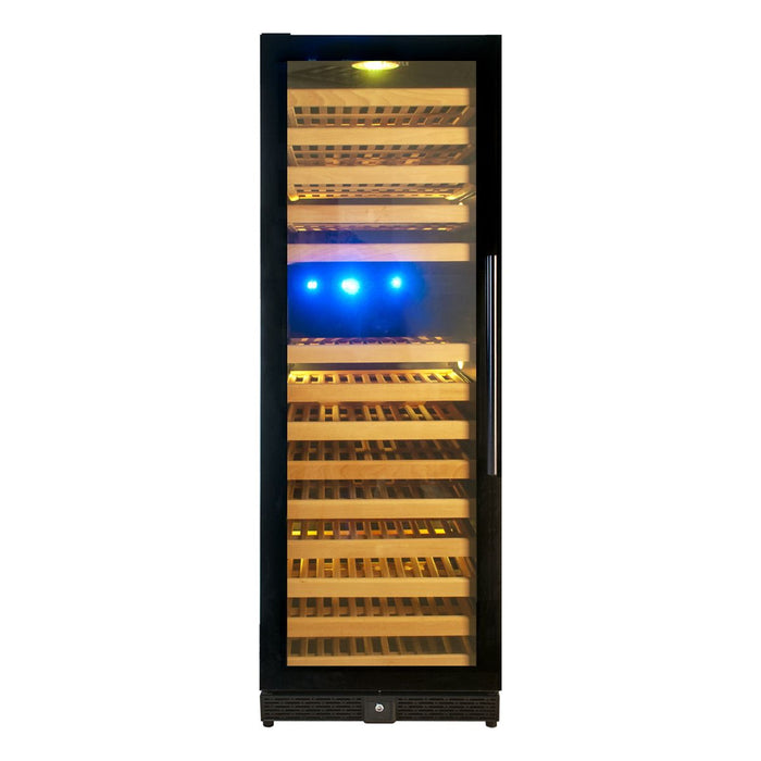 KingsBottle 24" Built-In/Freestanding Wine Cooler With Glass Door and Stainless Steel Trim