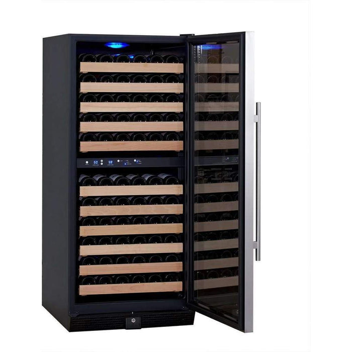 KingsBottle 24" Built-In Upright Dual Zone Wine Fridge