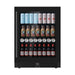 KingsBottle 24 Inch Built-in Beer Fridge Beverage Refrigerator with Low-E Glass Door KBU145