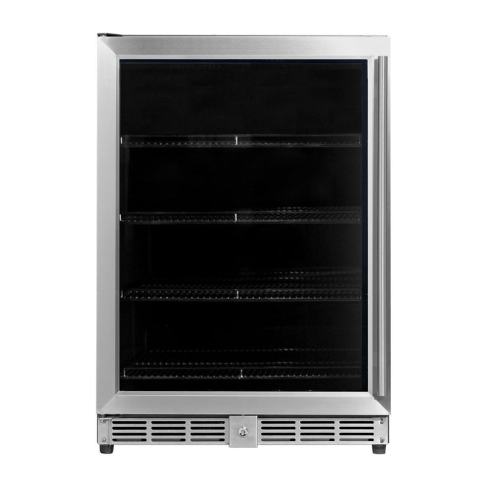 KingsBottle 24 Inch Built-In Beverage Cooler Fridge with Energy Efficient Compressor