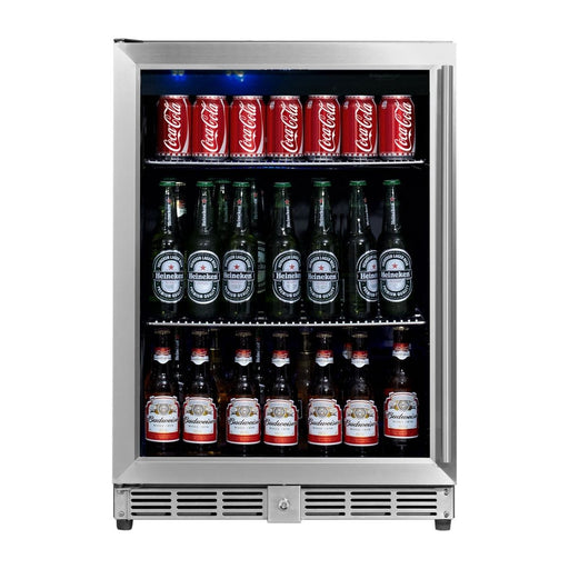 KingsBottle 24 Inch Built-In Beverage Cooler Fridge with Energy Efficient Compressor