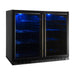 KingsBottle 39 Inch Built-In Under Counter Dual Zone Wine And Beverage Refrigerator KBU28LRX