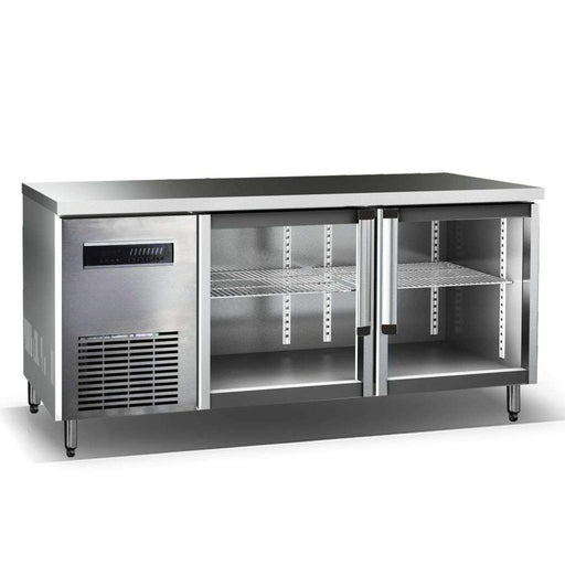 KingsBottle KingsBottle 59" Free Standing Back Bar Cooler with Double Glass Doors and Energy-Saving Features